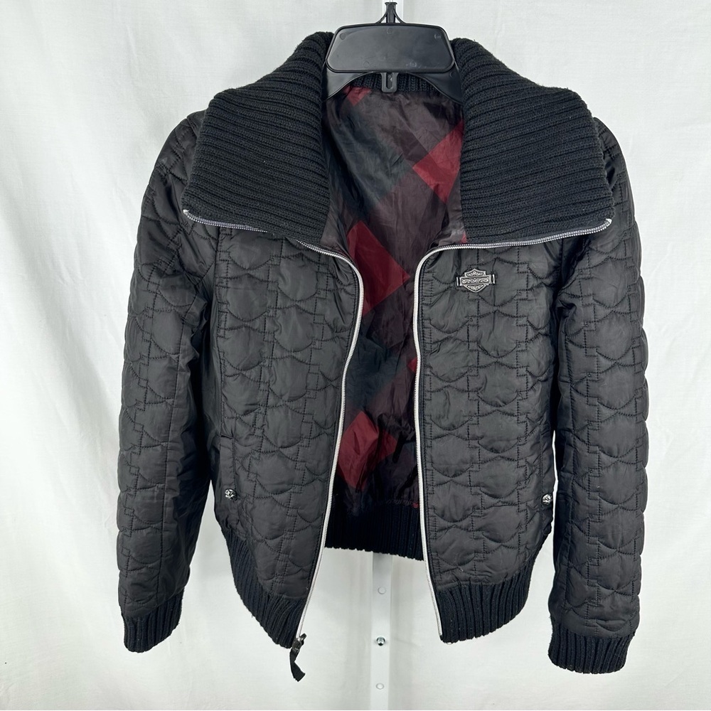 Harley-Davidson Women's Black Reversible Puffer Jacket - Size XS